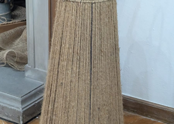 Cesta para paraguas de yute natural