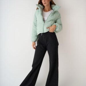 Parka acolchada verde menta Index talla M