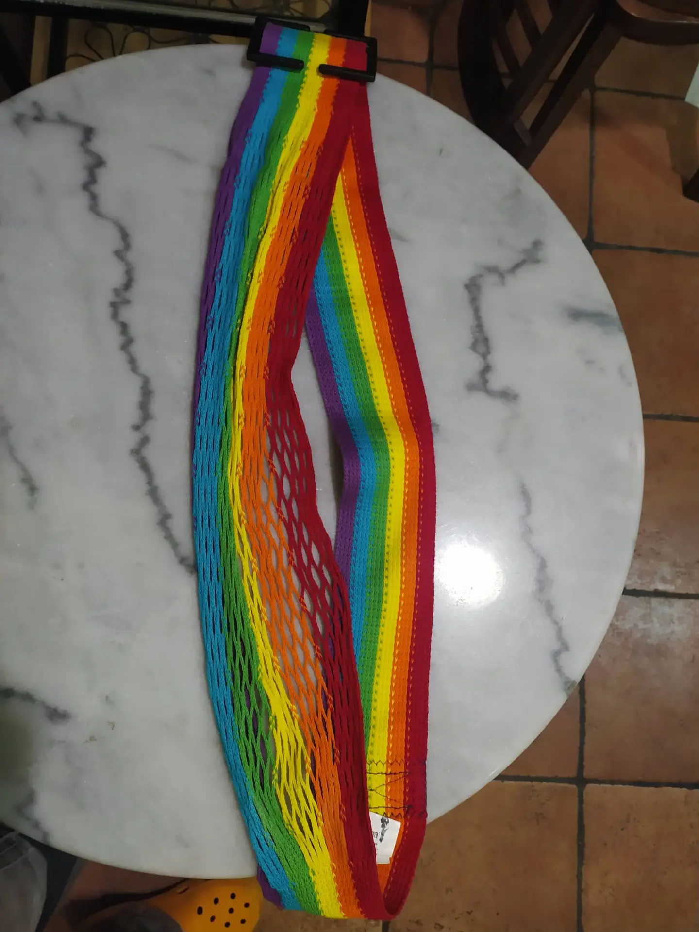 Bolsa de red / malla de la compra multicolor arcoíris