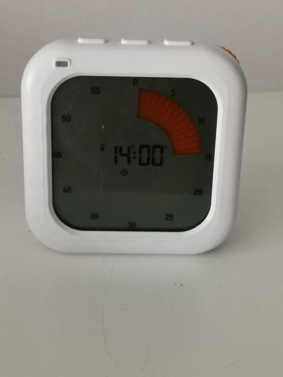 Temporizador visual digital — reloj de cuenta atrás con disco de tiempo