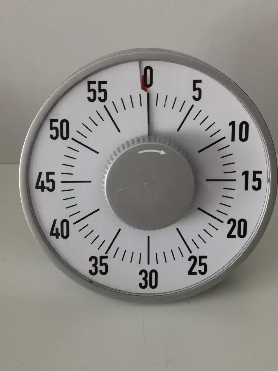 Temporizador de cocina analógico — mecánico, sin pilas