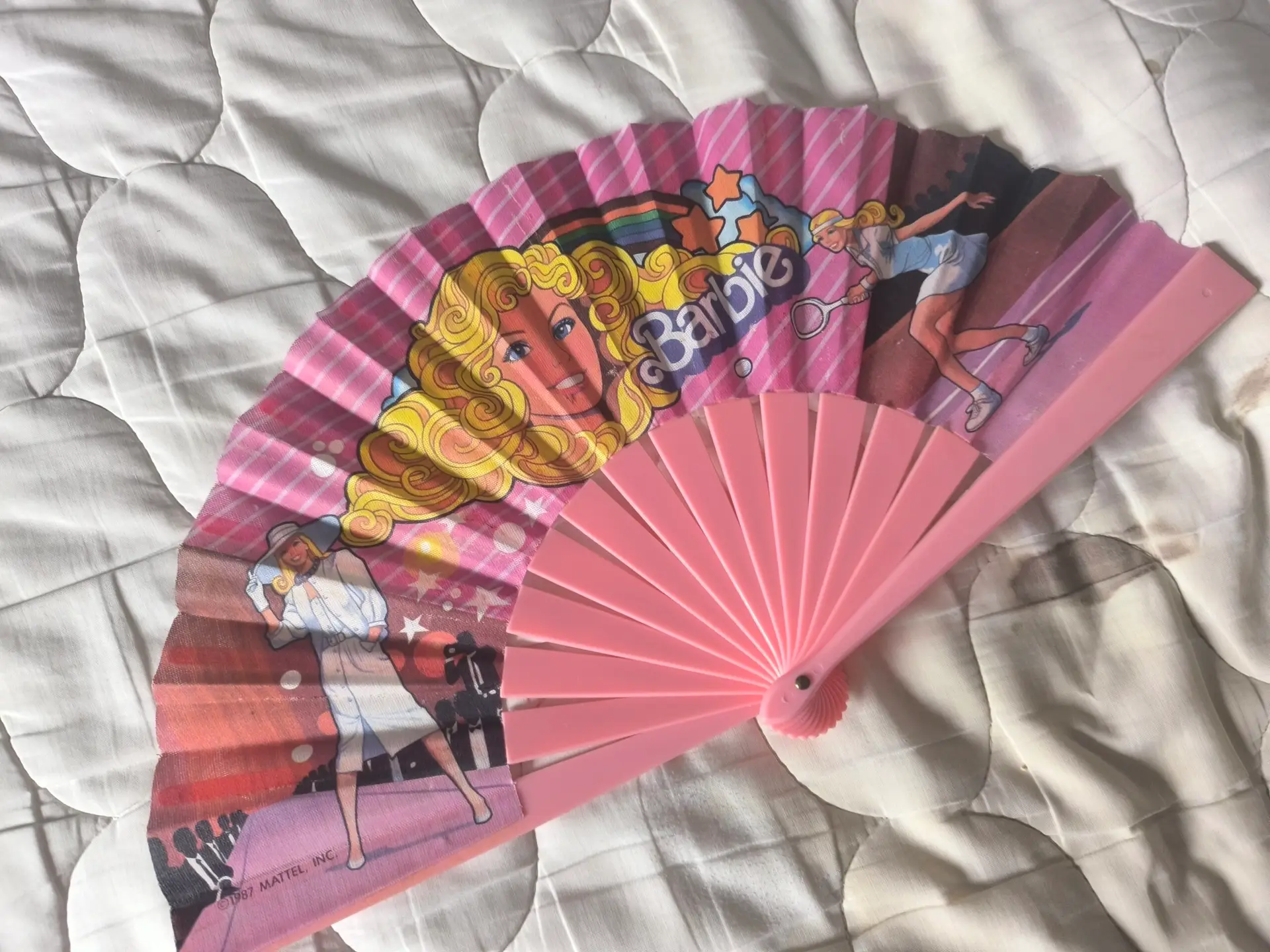 Abanico Barbie Vintage Mattel años 80