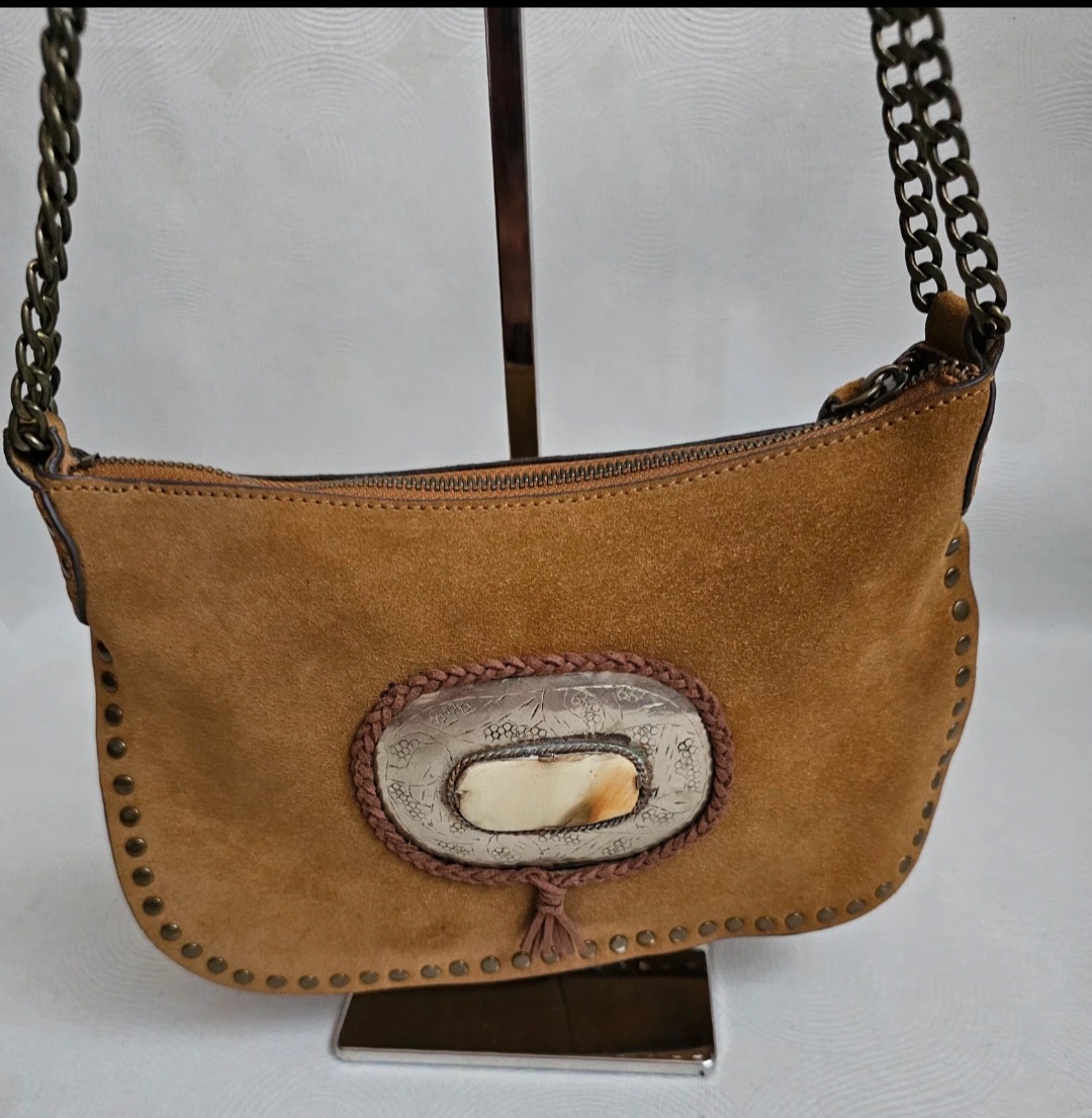Bolso serraje pien boho Mango