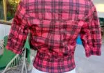 Chaqueta estilo tartán rojo y negro Talla M Y2k Vintage
