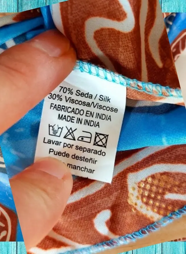 Pañuelo Foulars grande de Seda y Viscosa Made in India