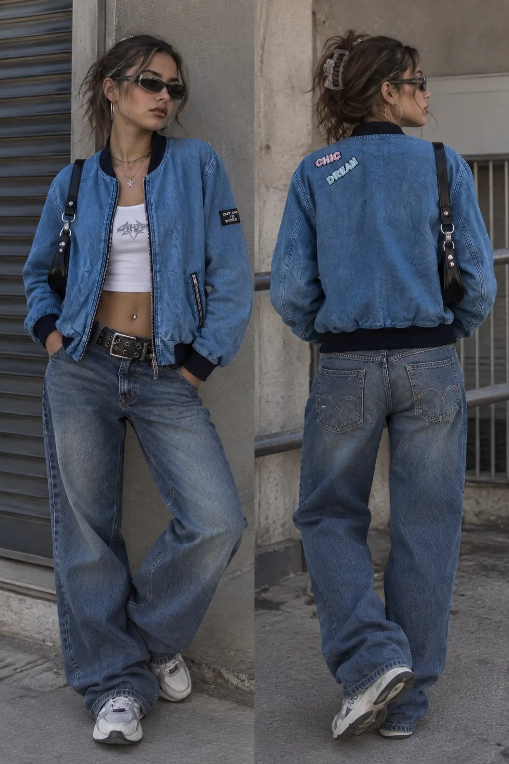 Cazadora Bomber Y2k estilo Años 2000 de Zara Basic