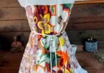 Vestido Vintage Sin Mangas Estilo Patchwork 100% algodón S-M