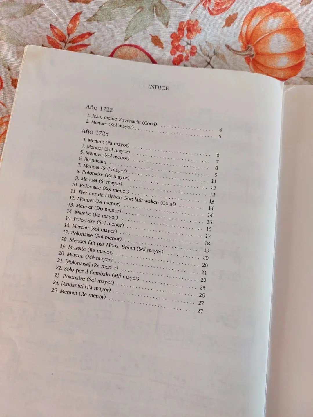 Álbum Piano Ana Magdalena Bach en edición Urtext 25 Piezas