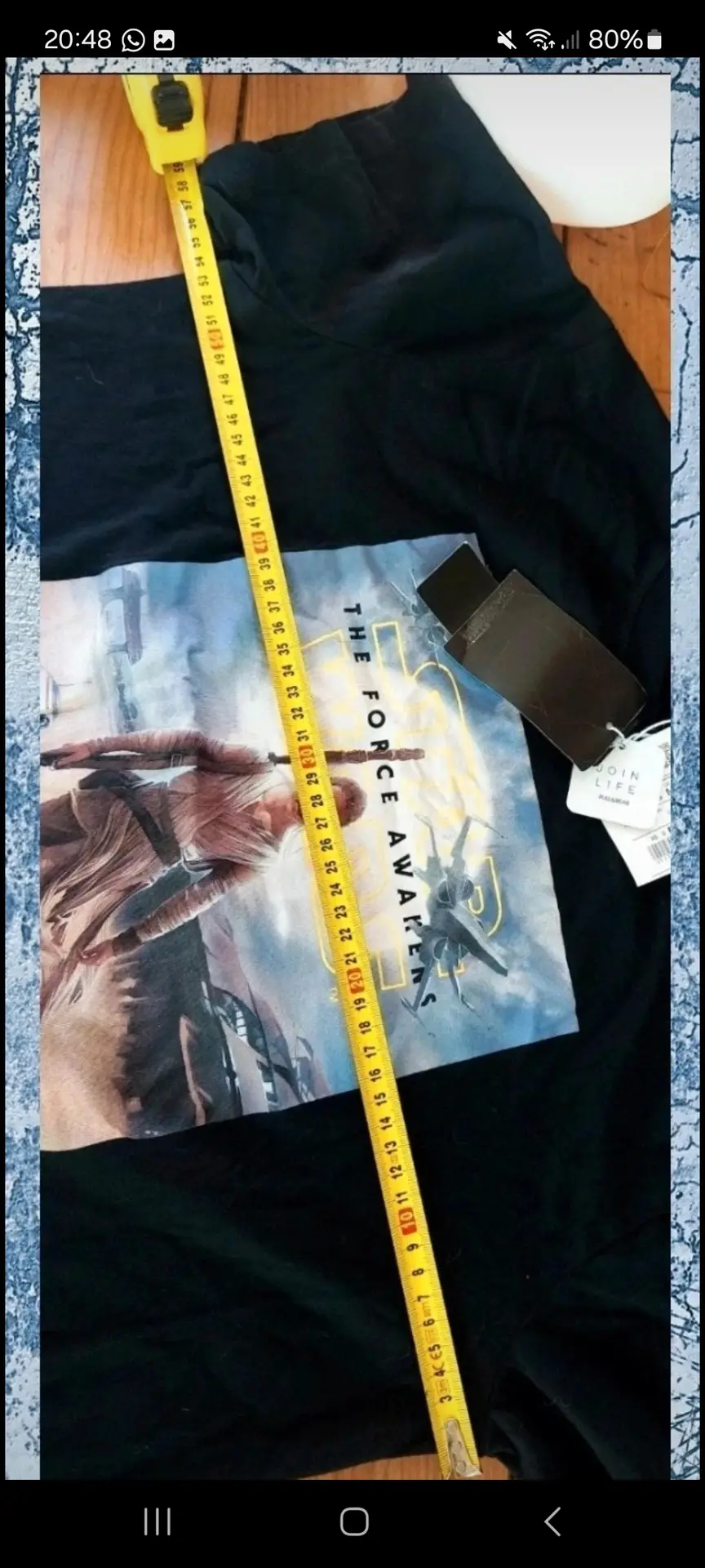 Camiseta Star Wars The Force Awakens, M hombre/unisex, estética retro