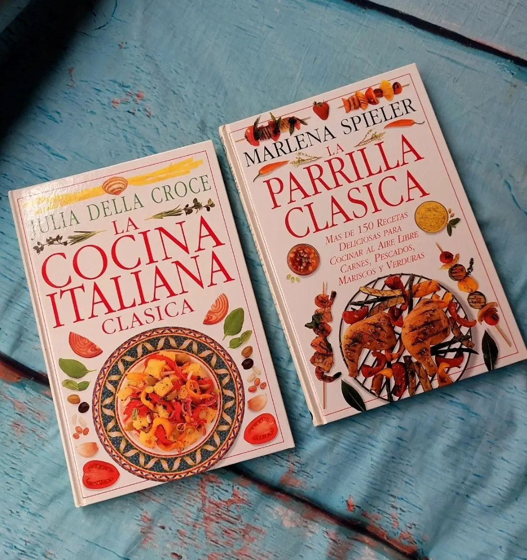 Lote de Libros de Cocina Italiana Clásica y Parrilla