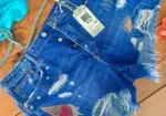 Shorts Tiro Alto Bordados de Zara T 42 Algodón 100%