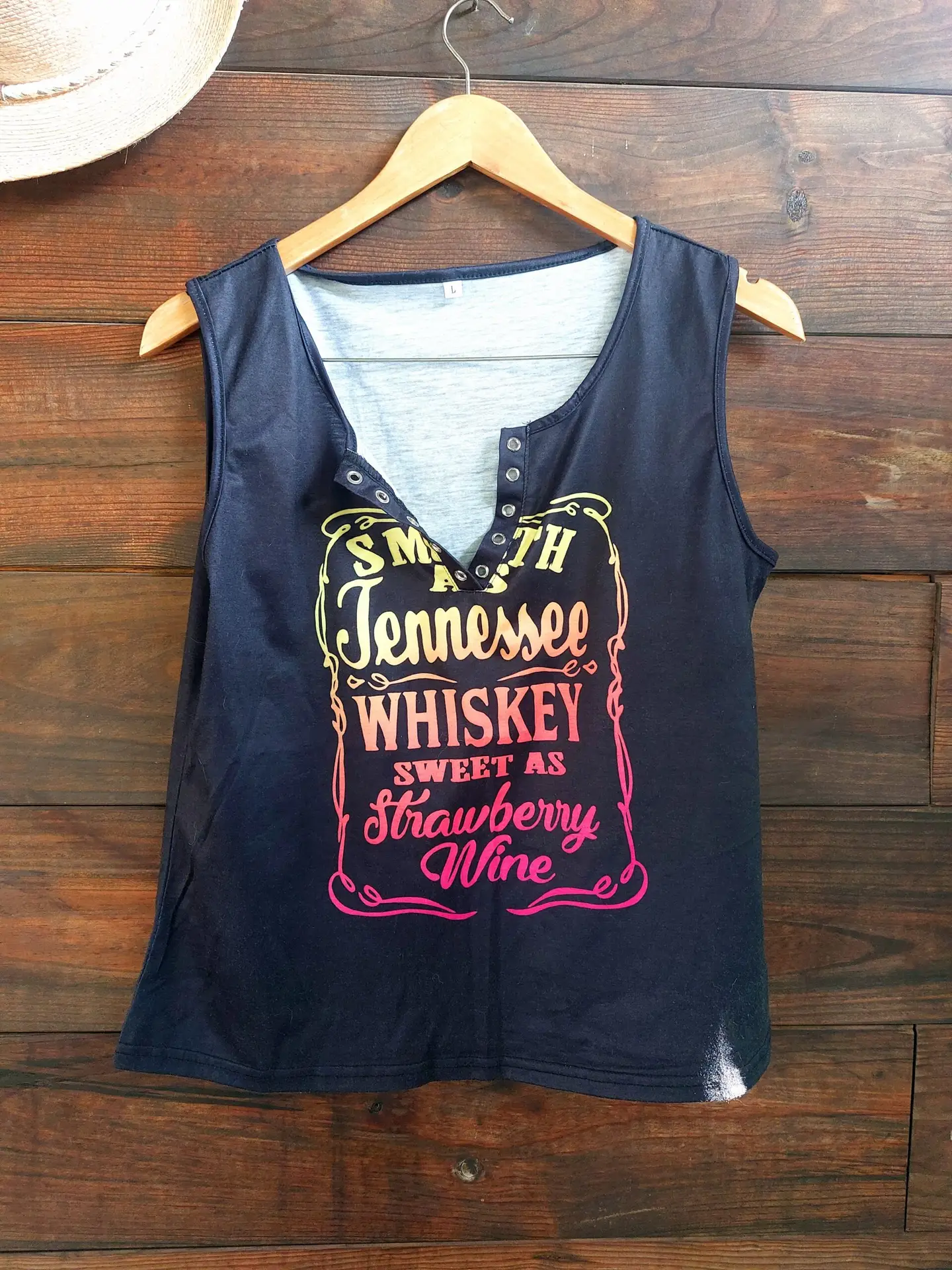 Top Sin mangas Estilo Country Americano talla L