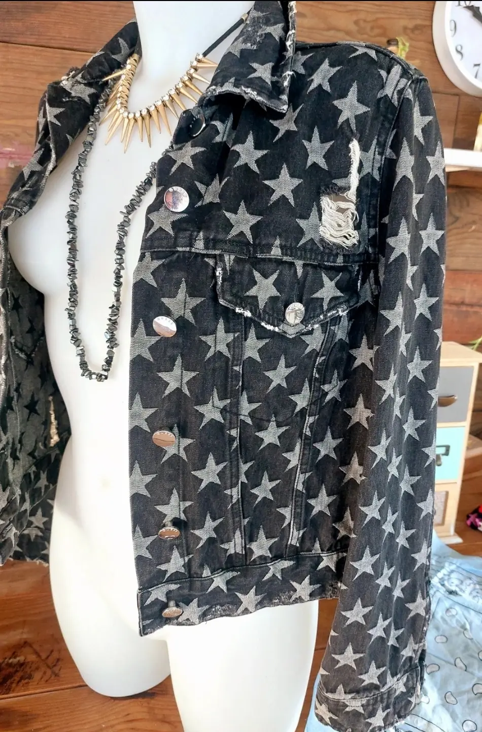 Cazadora Vaquera Cropped Guess Los Angeles Talla S