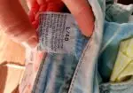 Shorts Tiro bajo Años 2000 Y2k Pedrería- Rotos- Desgastado Talla 40