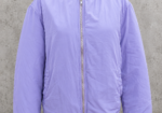 Chaqueta Bomber Lila Vintage Y2K Unisex Oversize L-XL Acolchada Años 2000 Streetwear