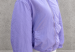 Chaqueta Bomber Lila Vintage Y2K Unisex Oversize L-XL Acolchada Años 2000 Streetwear