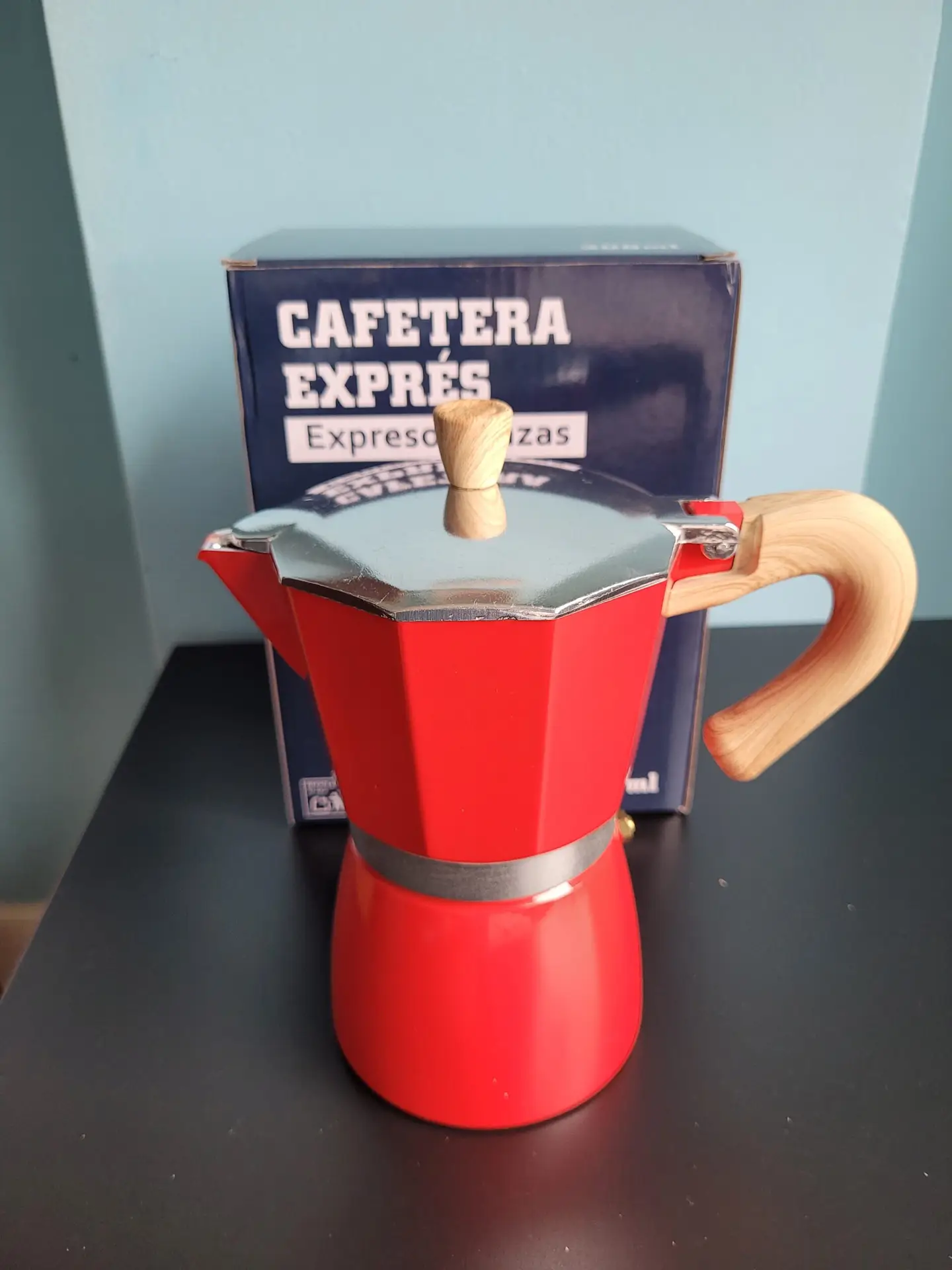 Cafetera italiana roja