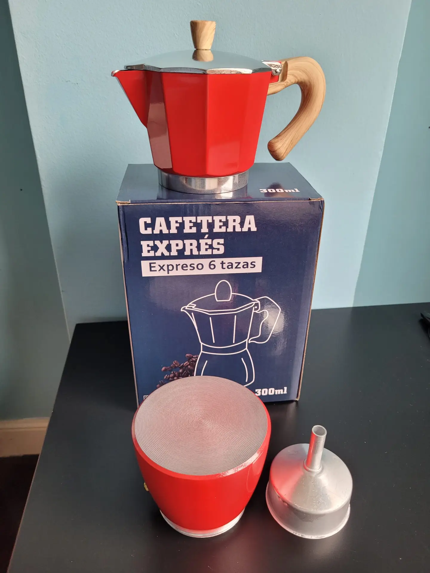 Cafetera italiana roja