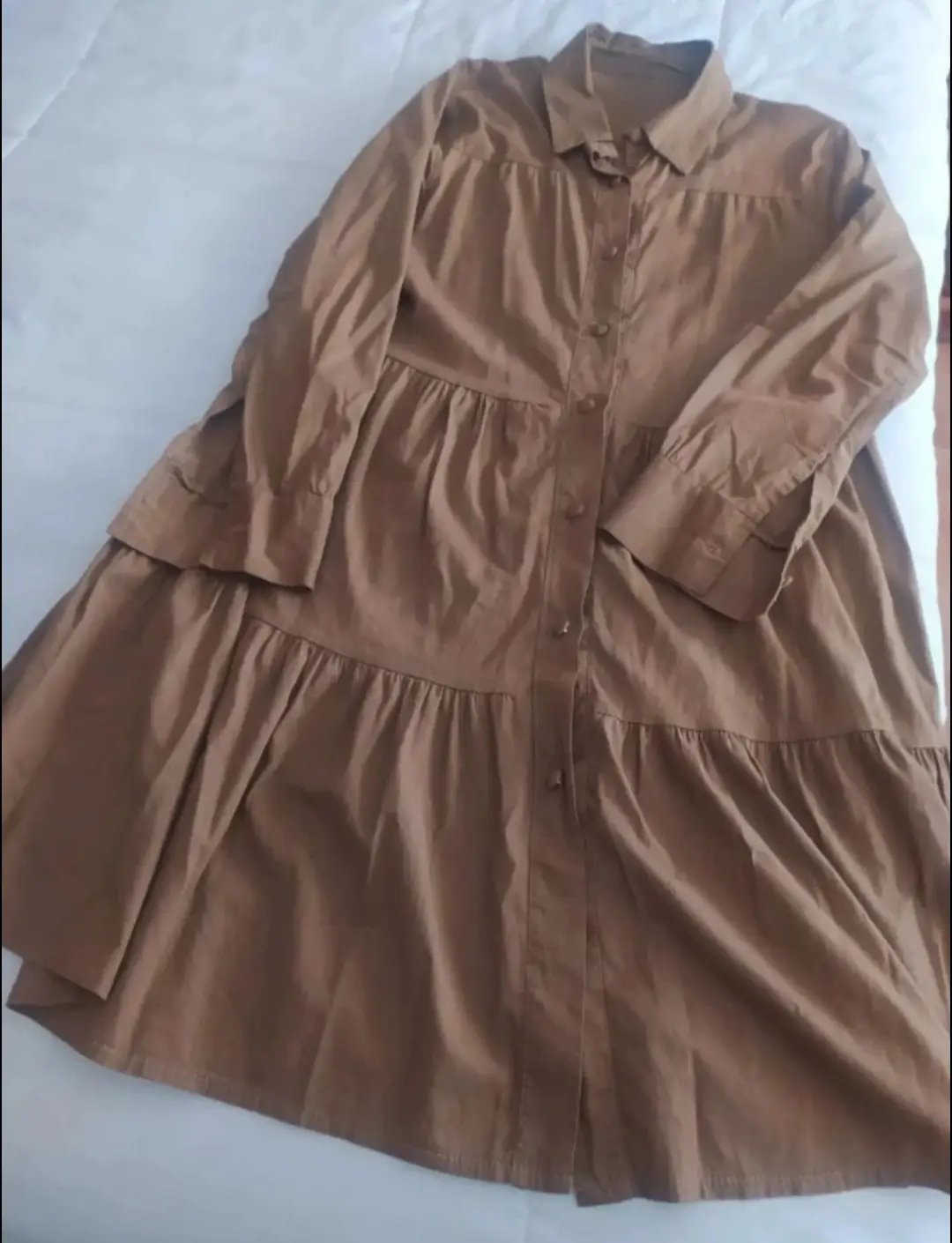 Vestido camisero manga larga