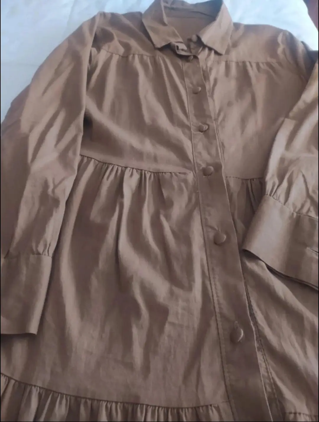 Vestido camisero manga larga