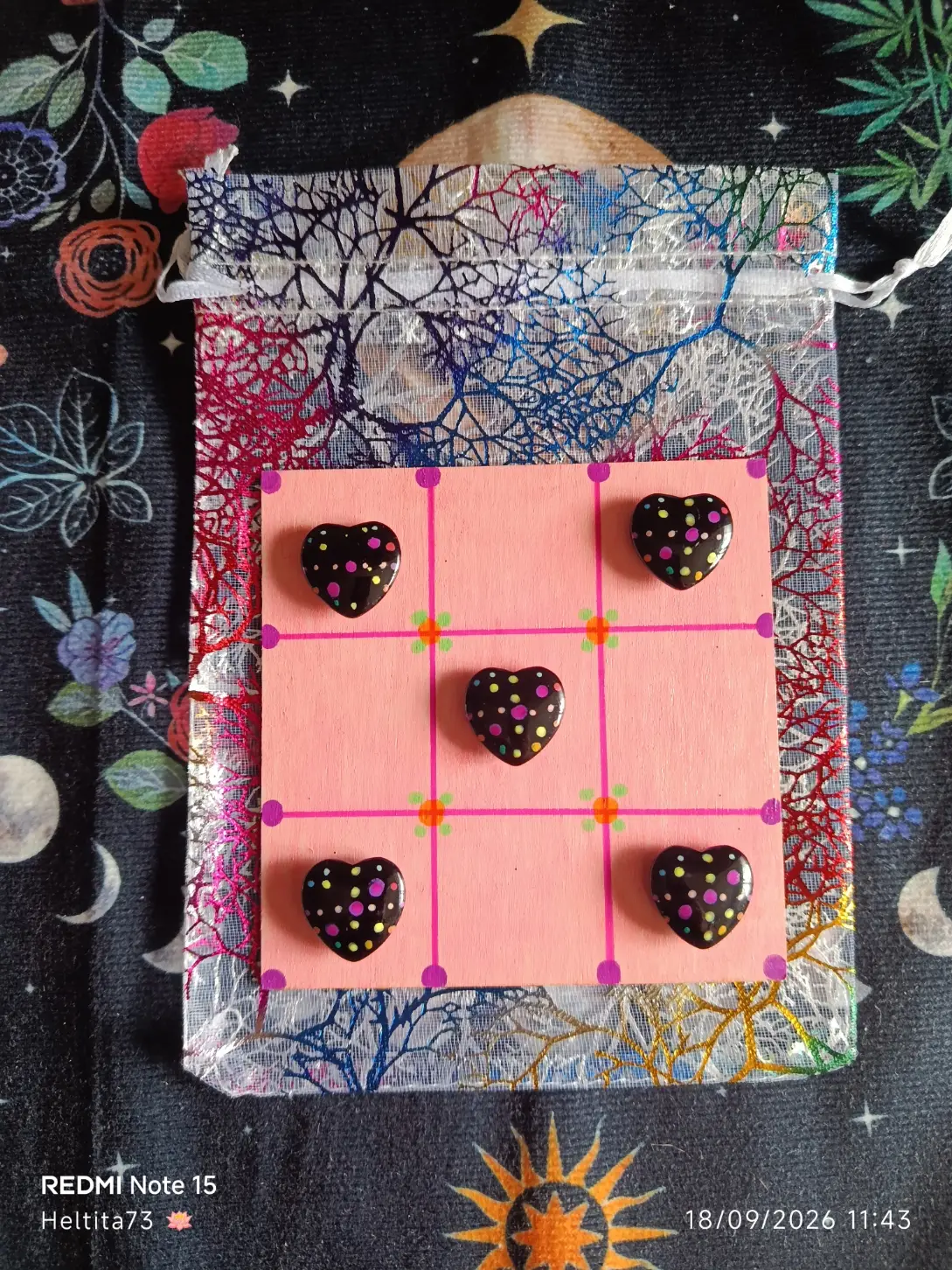 Juego tres en raya «Gatitos Corazones»