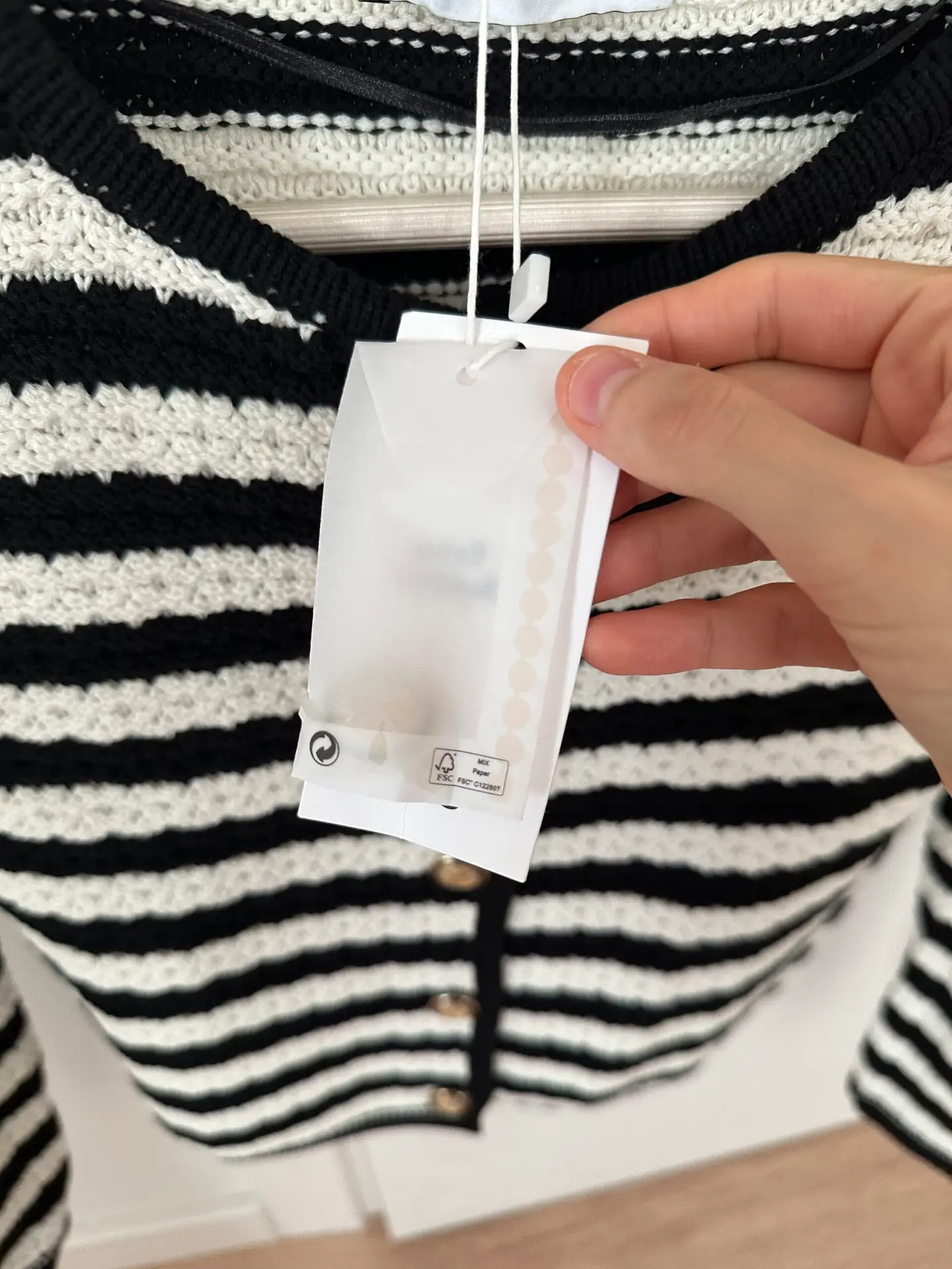 Mango cárdigan de rayas abotonado de punto mujer talla XXS 32