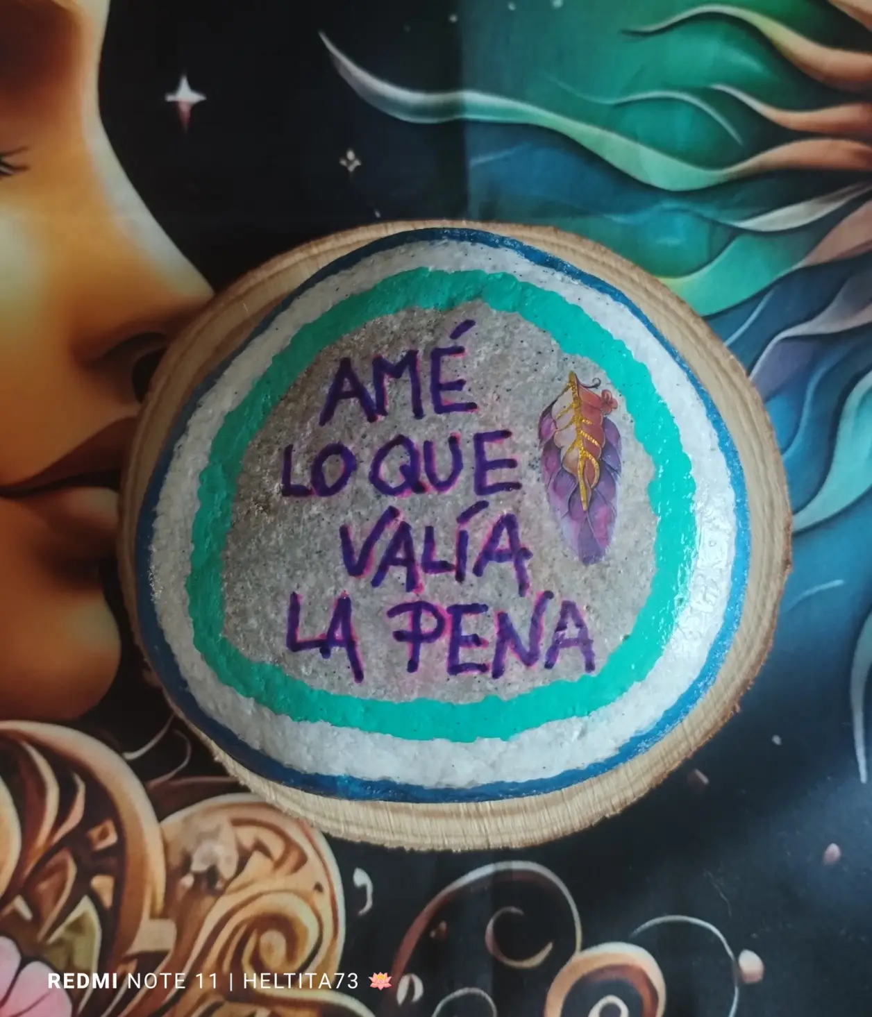 Piedra «Amé lo que valía la pena»