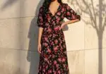 Vestido Flores largo Stradivarius L
