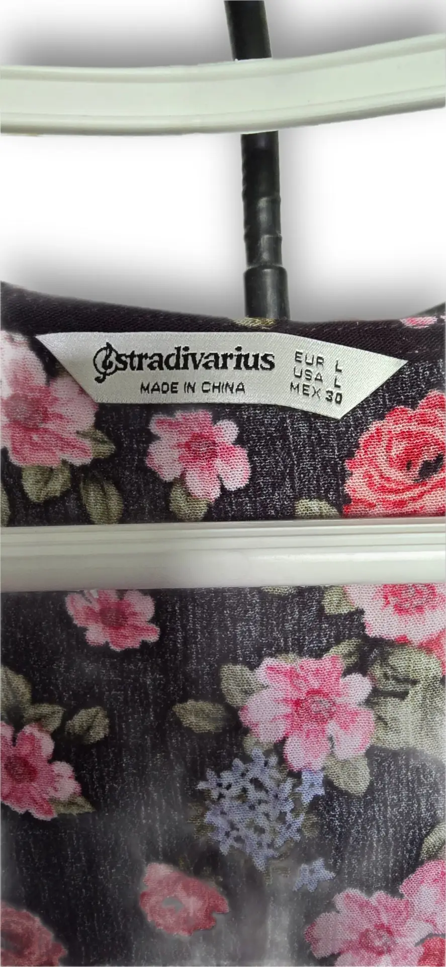 Vestido Flores largo Stradivarius L