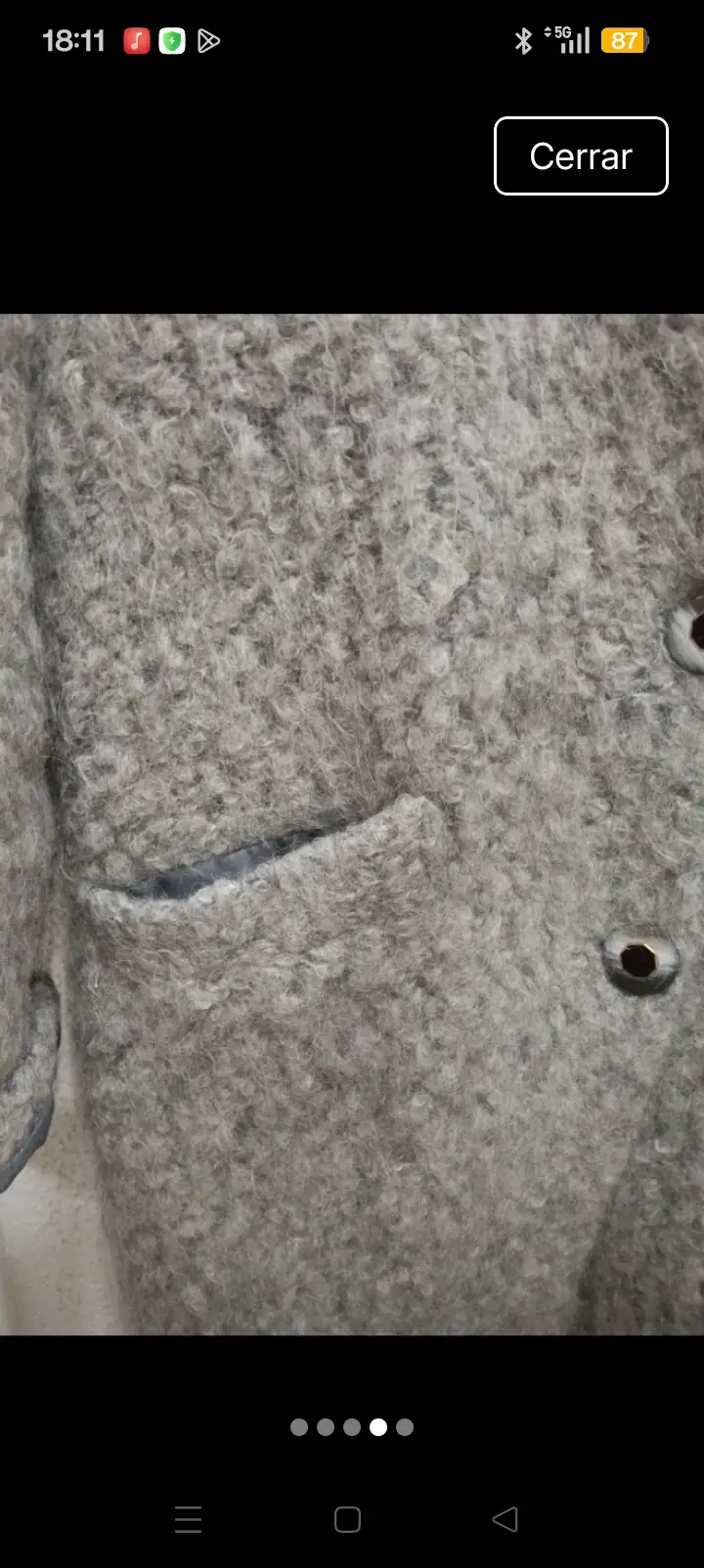 Abrigo de lana gris