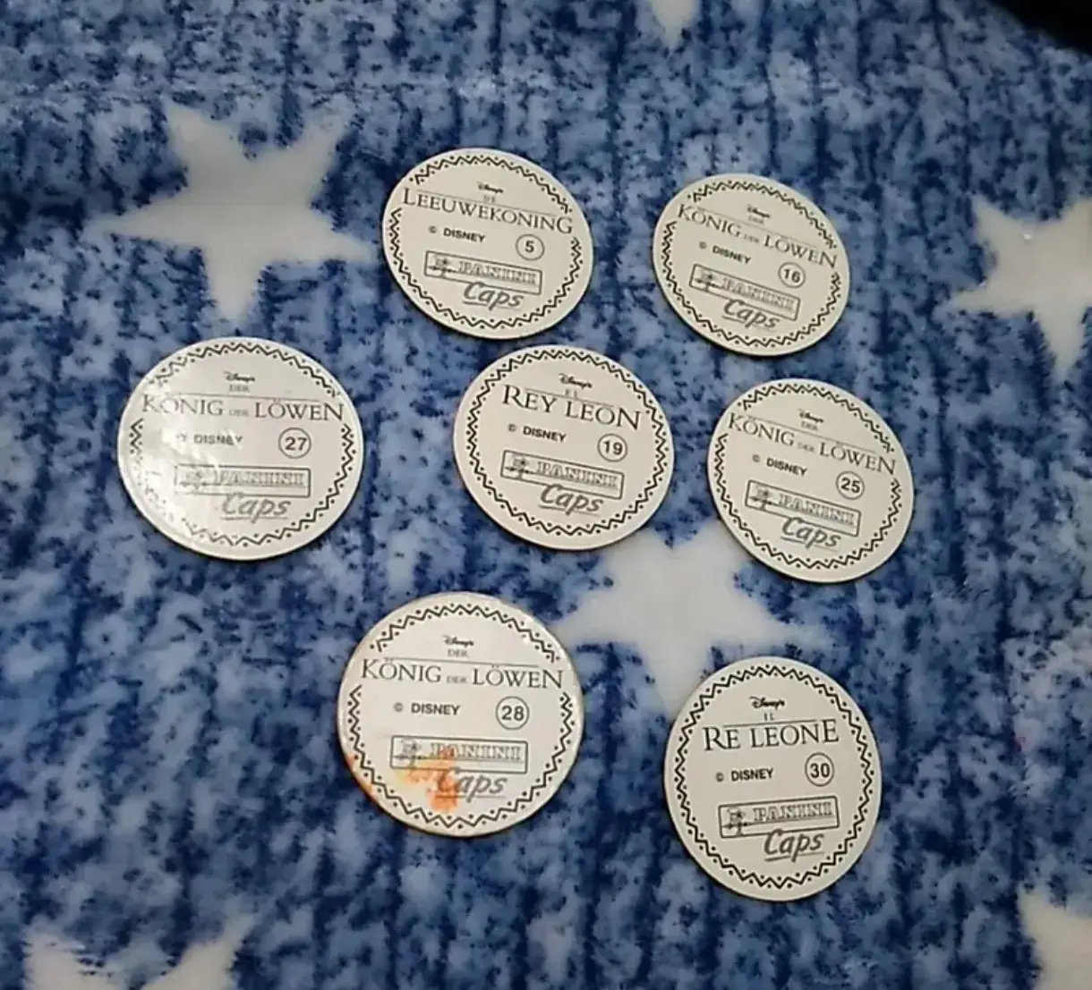 Lote 7 caps de el rey león vintage