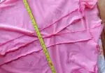 Top Vintage Y2K Rosa de Malla Transparente Manga Larga Costuras Expuestas Volantes 2000s