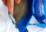 Bolso bandolera mini vintage azul cobalto efecto charol, estilo Y2K