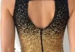 Energetics Bryna W Top Corto Deportivo Mujer Negro Dorado Brillante Gimnasio Fitness Talla M/40