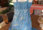 Vestido largo boho azul estampado paisley escote cruzado tirantes ajustables verano talla S/M