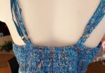 Vestido largo boho azul estampado paisley escote cruzado tirantes ajustables verano talla S/M