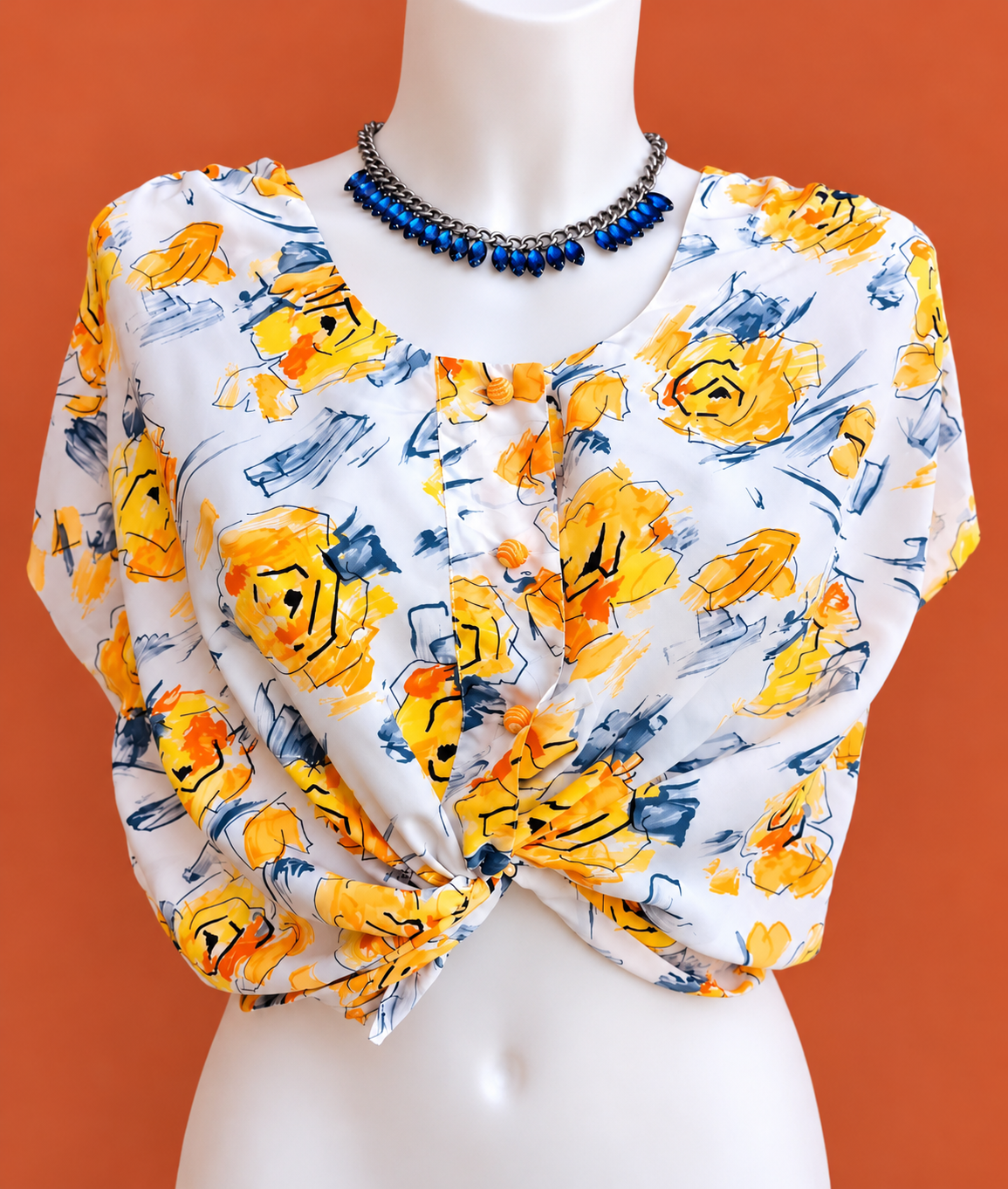 Blusa Vintage Hecha a mano de Raso