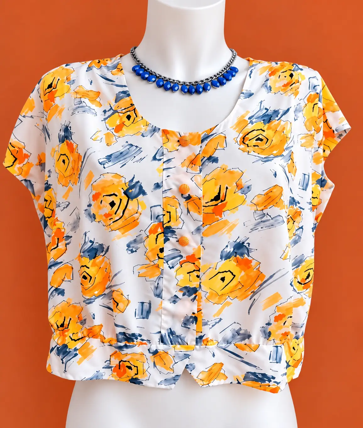 Blusa Vintage Hecha a mano de Raso