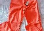 Pantalones vaqueros pitillo tiro medio Esmara Talla L Salmón-Neón