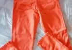 Pantalones vaqueros pitillo tiro medio Esmara Talla L Salmón-Neón