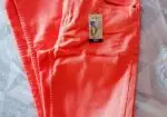Pantalones vaqueros pitillo tiro medio Esmara Talla L Salmón-Neón