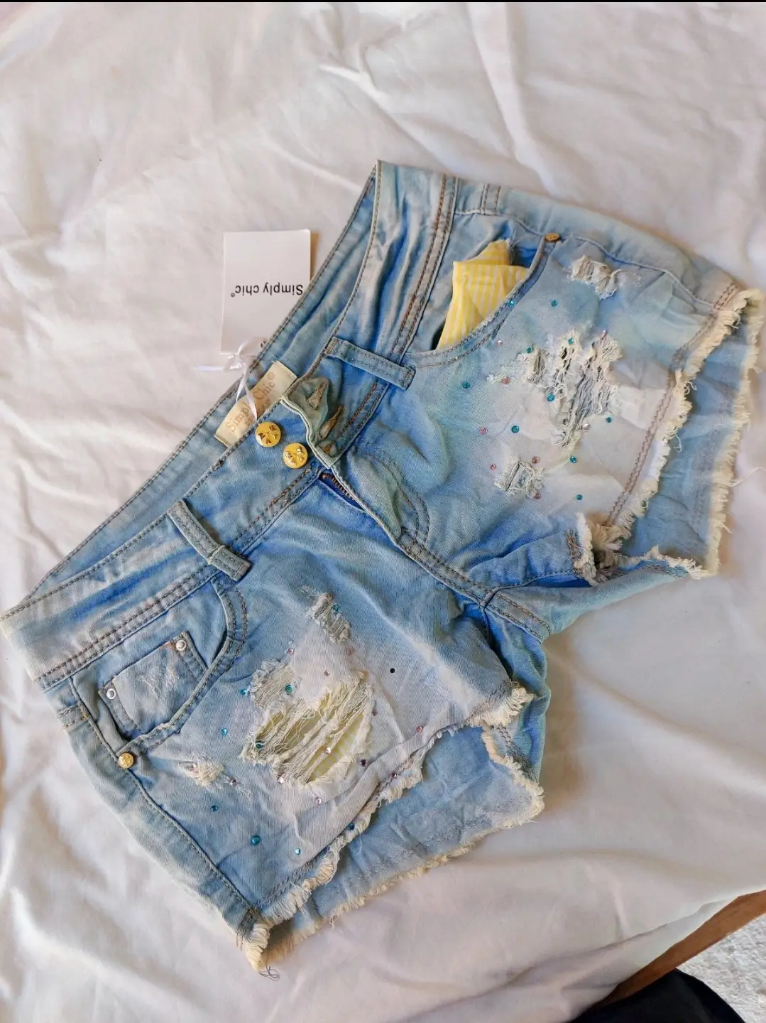 Shorts tiro bajo Años 2000 estilo Y2k Talla 40