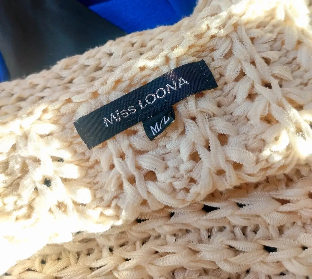 Chaleco Largo Estilo Crochet de Miss Loona Talla M/L