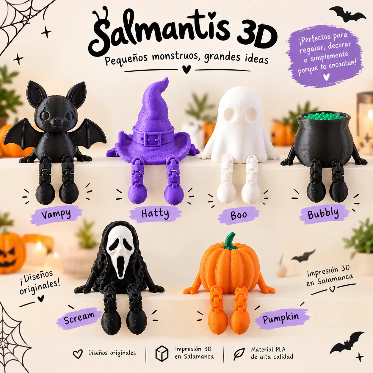 🎃 Colección Mini Amiguitos de Halloween 👻