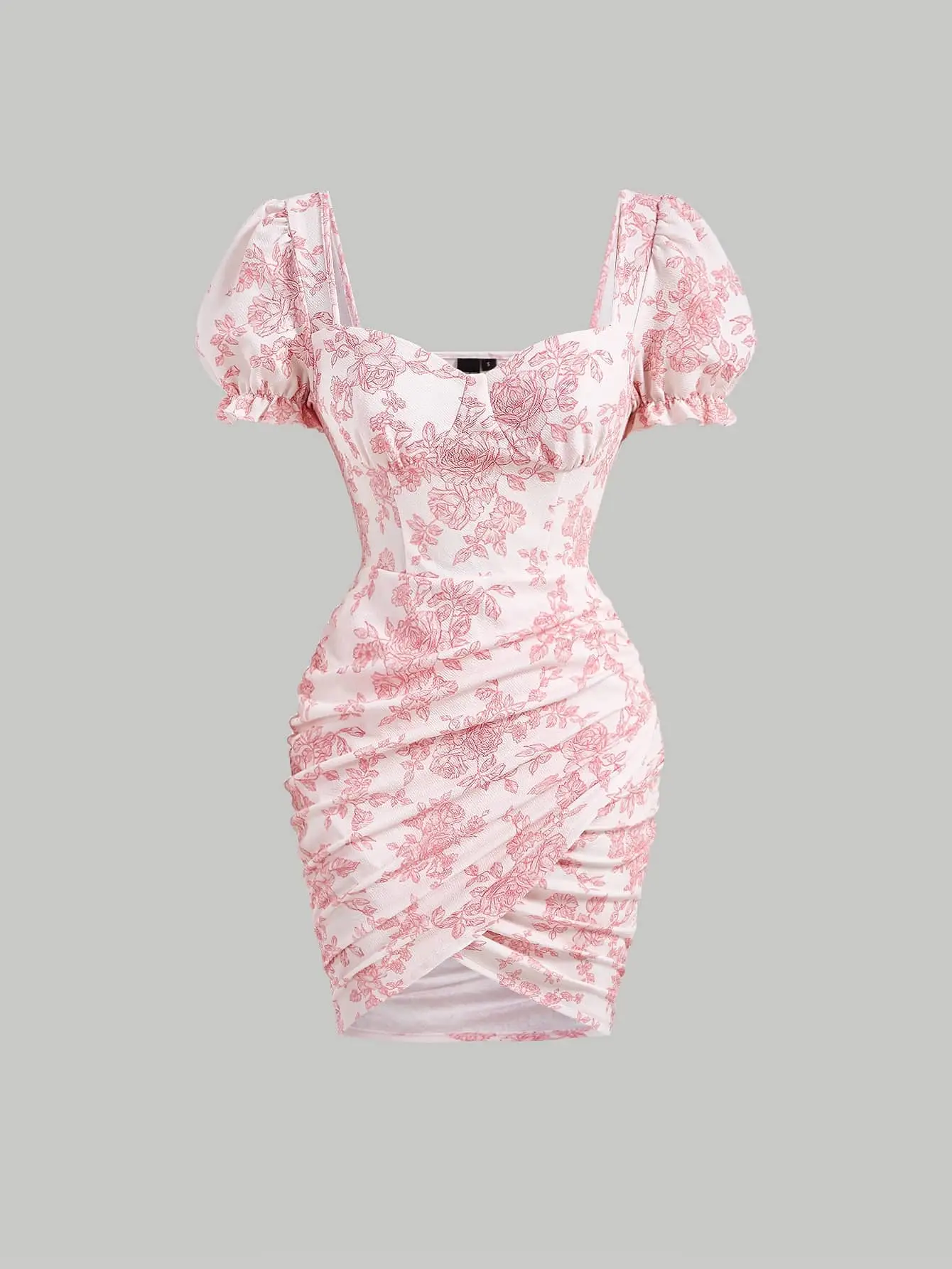 Vestido rosa y blanco primavera