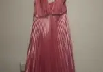 Vestido rosa satinado