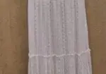 Vestido blanco de encaje, estilo boho chic, talla M