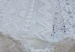 Vestido blanco de encaje, estilo boho chic, talla M