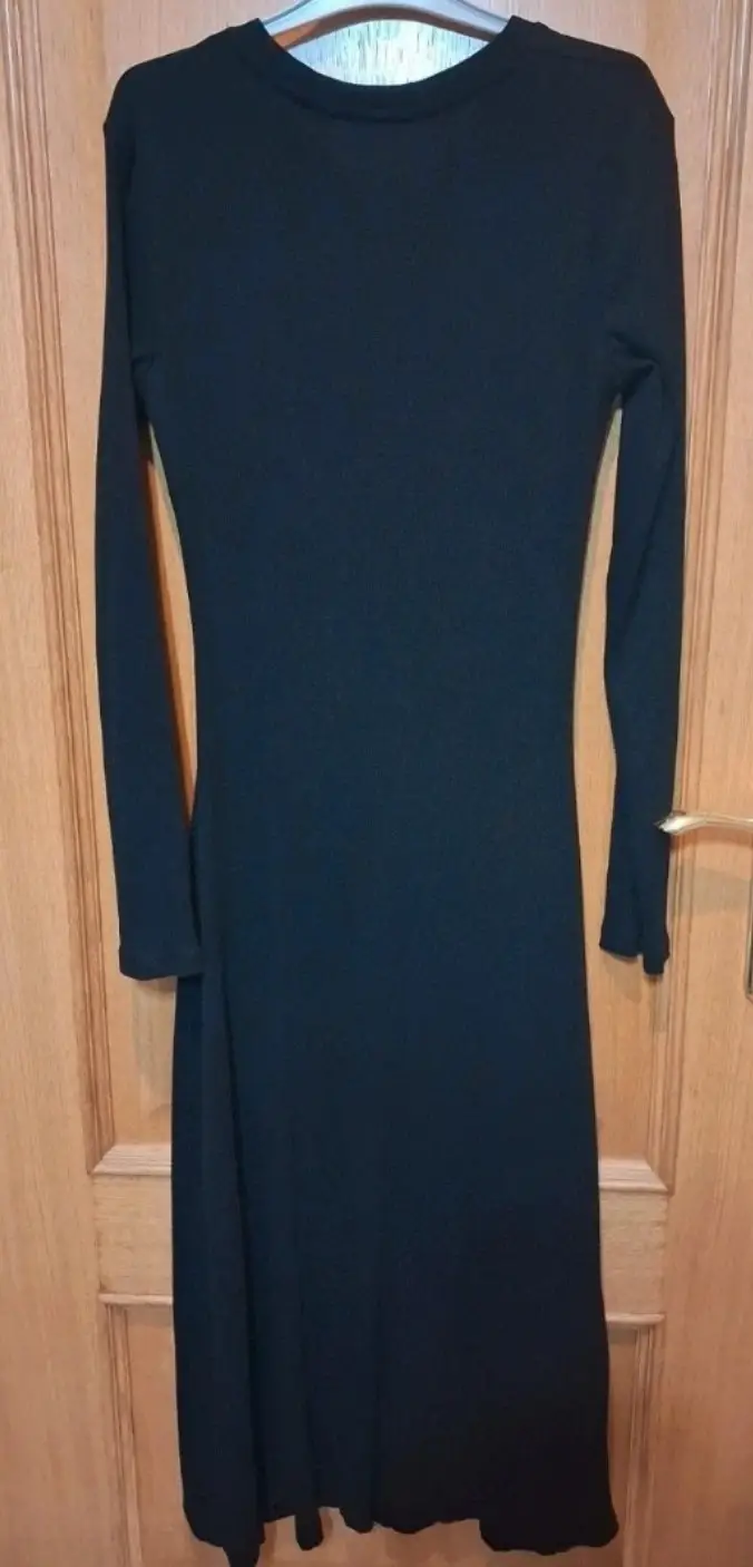 Vestido punto negro zara