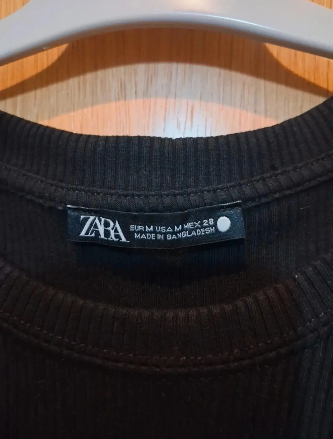 Vestido punto negro zara